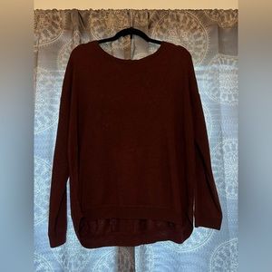 Burgundy sweater, size large